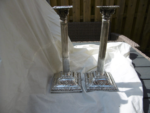 1 1765 Fine pair of George 111 silver candlesticks by top maker Emick Romer