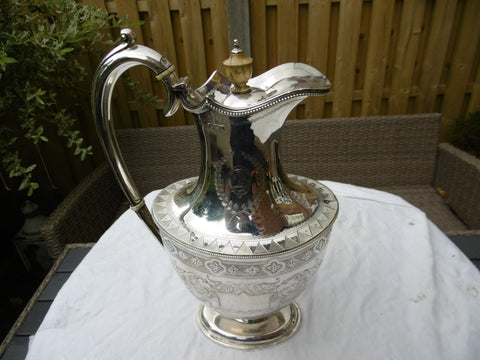 1900 stunning Victorian silver Wine Ewer Kay coat of arms 700 grams