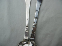 1699 rare pair of William 111 Dognose tablespoons by Isaac Davenport 114g