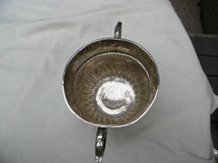 1701 fine William 111 Porringer by rare maker Charles Overing 210g