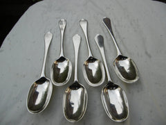 1706 very rare set of Queen Anne Dognose tablespoons by J Ladyman Stag crest 460g