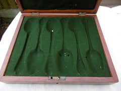 1706 very rare set of Queen Anne Dognose tablespoons by J Ladyman Stag crest 460g