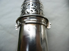 1708 fine pair of Queen Anne Lighthouse casters by William Fawdry 350g great crest
