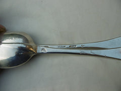 1708 fine rare pair of Queen Anne Dognose spoons by A Archer 112g