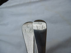 1709 very rare pair of Queen Anne spoons by John Broake