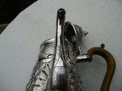 1712 rare fine Queen Anne silver coffee pot 700 grams see photos