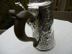 1712 rare fine Queen Anne silver coffee pot 700 grams see photos