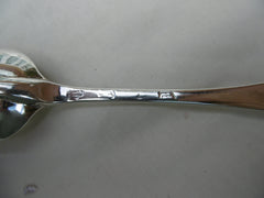 1717 fine George 1st rat tail tablespoon by James Holland great lion crest 63g