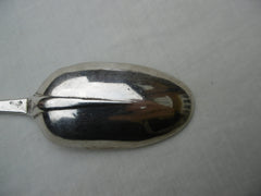 1718 very good George 1st rat tail tablespoon by H Miller nice crest