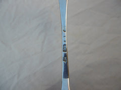 1723 rare George 1st 3pronged dessert fork by Paul Hanet nice crest 25 grams