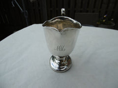 1724 fine very rare George 1st cast Helmet cream jug 180g