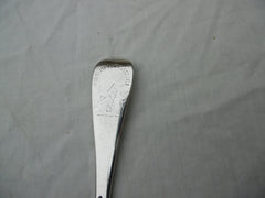 1725 quality George 1st tablespoon by Lady maker Jane Lambe, great crest and motto