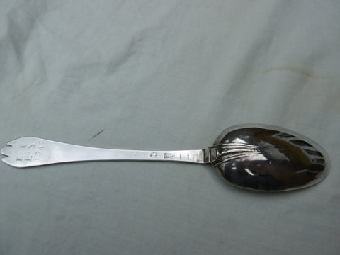 1727 lovely Georgian Exeter Trefid tablespoon dated 1740