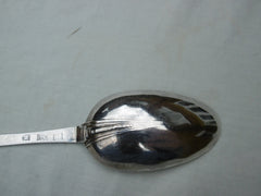 1727 lovely Georgian Exeter Trefid tablespoon dated 1740