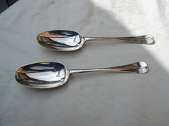 1727 fine pair of George 1st rat tail tablespoons by William Toone 115g