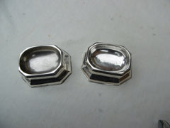 1730 lovely pair of George 11 Trencher salts by Edward Wood great hallmarks 67g