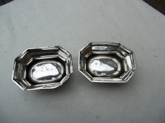 1730 lovely pair of George 11 Trencher salts by Edward Wood great hallmarks 67g