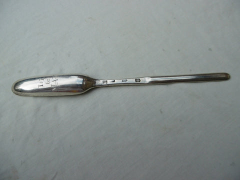 1735 rare George 11 marrow scoop by lady maker Ann Hill great marks 60g