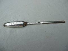 1735 rare George 11 marrow scoop by lady maker Ann Hill great marks 60g