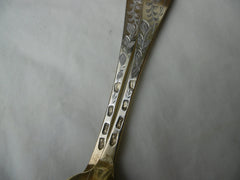 1738 beautiful pair of George 11 silver gilt tablespoons by Samuel Hutton see photos