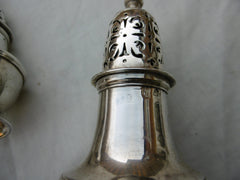 1740 very rare pair of George 11 Irish graduated castors 210g