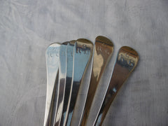 1743 very rare set of 6 George 11 Newcastle tablespoons by W Partis 330g