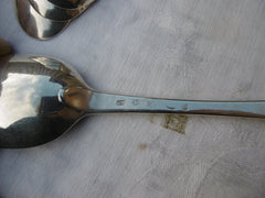 1743 very rare set of 6 George 11 Newcastle tablespoons by W Partis 330g