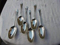 1743 very rare set of 6 George 11 Newcastle tablespoons by W Partis 330g