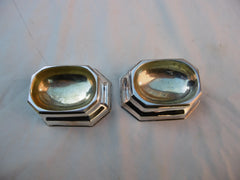 1743 fine pair of George 11 Trencher salts by David Hennell 90 grams