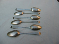 1752 fine set Of Georgian Dessert spoons by Elizabeth Oldfield