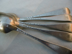 1752 fine set Of Georgian Dessert spoons by Elizabeth Oldfield