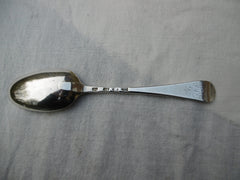 1753  George 11 Hanoverian tablespoon by J Gorham, nice crest