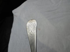 1753  George 11 Hanoverian tablespoon by J Gorham, nice crest