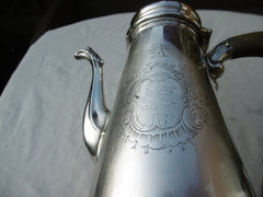 1754 fine George 11 coffee pot with stunning Armorial crest 510 grams see photos