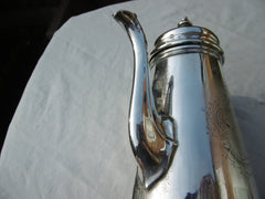 1754 fine George 11 coffee pot with stunning Armorial crest 510 grams see photos