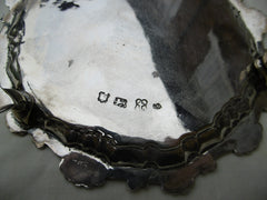 1754 lovely George 11 small salver or waiter by W Peaston 185g