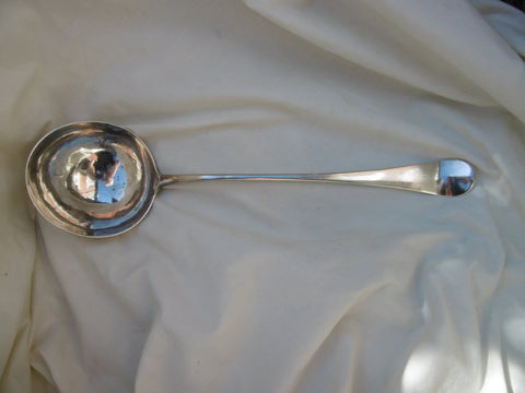 1758 quality Hanoverian George 11 soup ladle by E Coker 180g