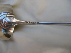 1758 quality Hanoverian George 11 soup ladle by E Coker 180g