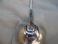 1758 quality Hanoverian George 11 soup ladle by E Coker 180g