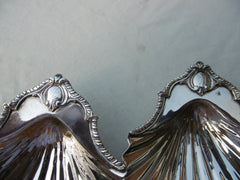 1759 fine pair of George 11 silver butter shells or dishes by William Plummer 200 grams