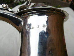 1759 fine George 11 lidded tankard by Shaw and Priest 720 grams