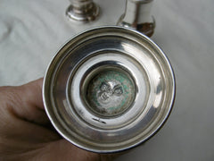 1761 Fine Georgian silver Warwick cruet set complete with bottles and casters 830g silver