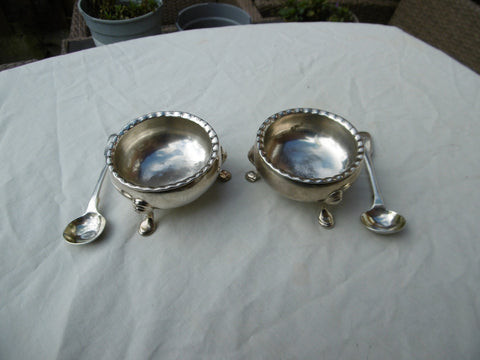 1762 fine pair of Scottish Edinburgh salts by John Edmonstone 170 grams