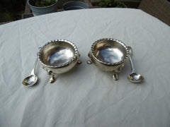 1762 fine pair of Scottish Edinburgh salts by John Edmonstone 170 grams