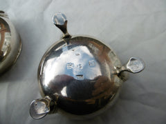 1762 fine pair of Scottish Edinburgh salts by John Edmonstone 170 grams