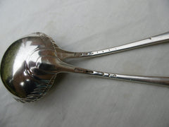 1762 Beautiful pair of George 111 Onslow sauce ladles by WJ 112 grams