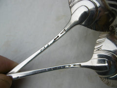 1762 Beautiful pair of George 111 Onslow sauce ladles by WJ 112 grams