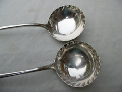 1762 Beautiful pair of George 111 Onslow sauce ladles by WJ 112 grams