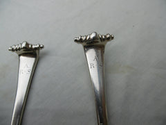 1762 Beautiful pair of George 111 Onslow sauce ladles by WJ 112 grams