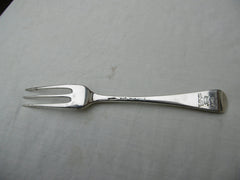 1764 fine Georgian silver 3 pronged fork with lovely crest 60g